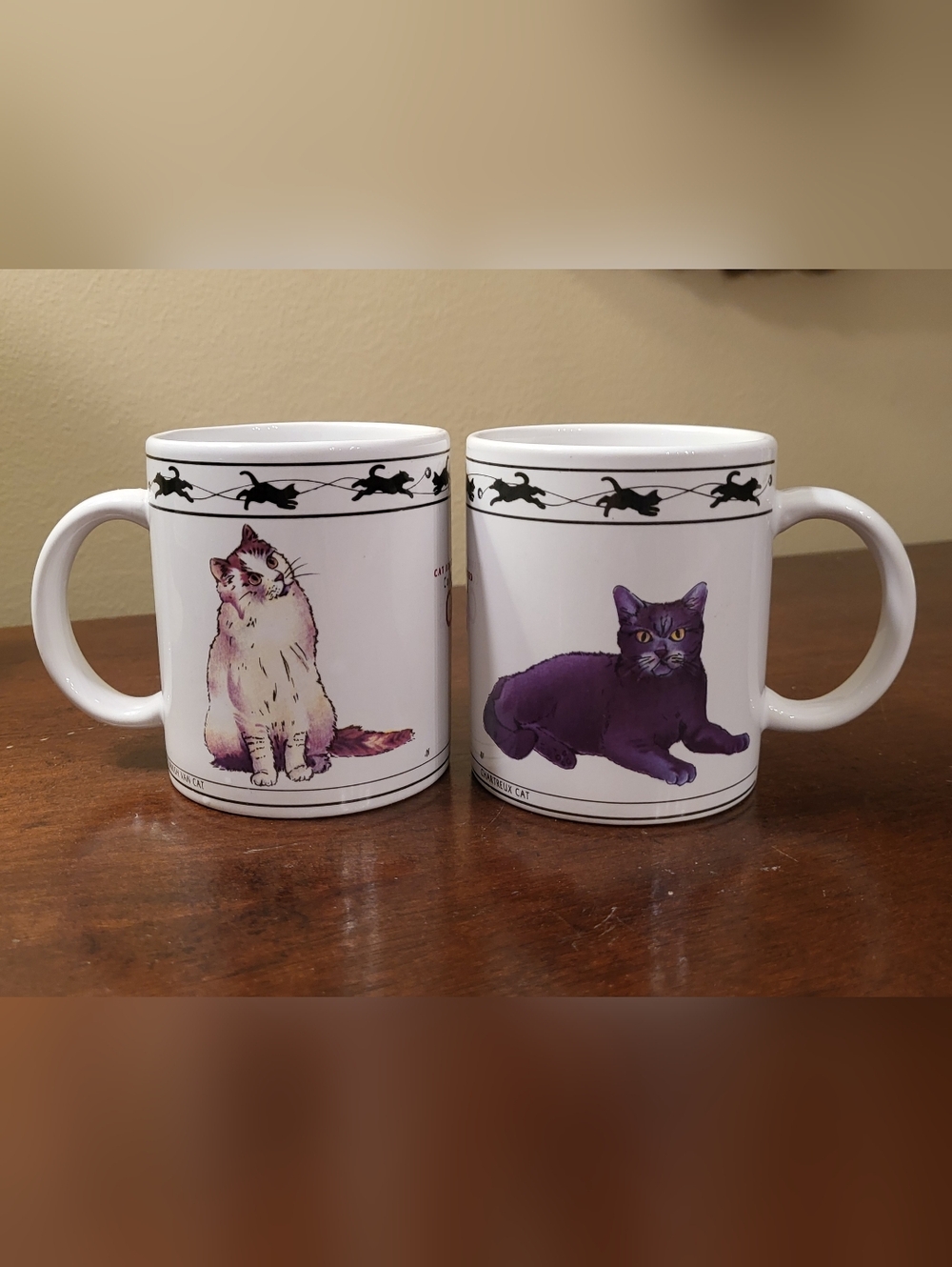 Set of 2 Houston Harvest Gift Products Cat Lovers Limited Coffee Tea Cups Mugs